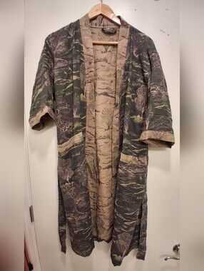 9100% Cotton Robe Robe Kimono Women's M Gauze Woven Nature Oriental Naturalist